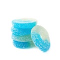 Torus shaped gelatin candy isolated