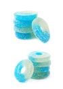 Torus shaped gelatin candy isolated