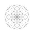 Torus symbol isolated on white background. Sacred geometry symbol concept