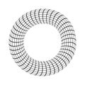 Torus toroid geometric shape in the shape of a donut vector 3d donut torus toroid Royalty Free Stock Photo