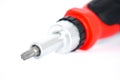Torx head detail on a ratchet screwdriver Royalty Free Stock Photo
