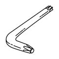 Torx Wrench Icon. Doodle Hand Drawn or Outline Icon Style Royalty Free Stock Photo