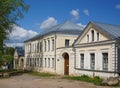 Torzhok, Russia - May 12, 2019: A quiet street with restored historical houses in Torzhok