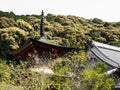 Rooftops of Shoryuji, temple number 36 of Shikoku pilgrimage Royalty Free Stock Photo