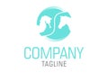 Tosca Color Abstract Animal Horse and Seahorse Logo Design
