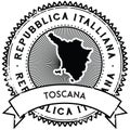 toscana map label. Vector illustration decorative design Royalty Free Stock Photo