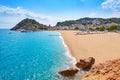 Tossa de Mar beach in Costa Brava of Catalonia Royalty Free Stock Photo