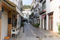 Tossa de Mar, Spain, August 2018. Ordinary residential street in the early morning.