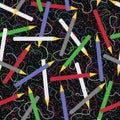 tossed pencil scribble 4 ways vector repeat seamless pattern
