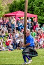 Tossing the caber discipline at Scottish Highland games