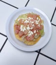 tostada mexicana de pata de res, tradicional mexicana food Royalty Free Stock Photo