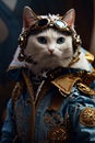 Tosya, the first aviator cat in the world Royalty Free Stock Photo