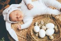 Tot with eggs Royalty Free Stock Photo