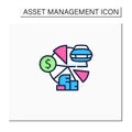 Total asset count color icon Royalty Free Stock Photo