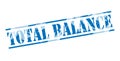 Total balance blue stamp