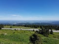 A total blue sky over the Harz with an amazing mountain panorama Royalty Free Stock Photo