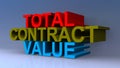 Total contract value on blue