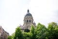 Total distant view on the church steeple in mainz germany Royalty Free Stock Photo