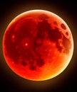 Total eclipse of the Moon. Full moon and total eclipse Royalty Free Stock Photo