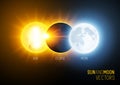 Total eclipse , the sun and moon Royalty Free Stock Photo