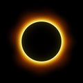 Total eclipse of the sun . Vector . Royalty Free Stock Photo