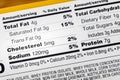 Total fat sodium protein cholesterol label fiber