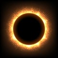Total full moon solar eclipse Royalty Free Stock Photo