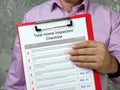 Total Home Inspection Checklist sign on the piece of paper Royalty Free Stock Photo