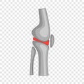 Total knee replacement surgery icon, cartoon style Royalty Free Stock Photo
