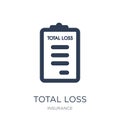 total loss icon. Trendy flat vector total loss icon on white background from Insurance collection