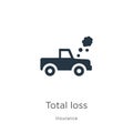 Total loss icon vector. Trendy flat total loss icon from insurance collection isolated on white background. Vector illustration