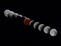 A Total Lunar Blood Moon Eclipse phases March 2025 Royalty Free Stock Photo