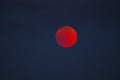 Lunar eclipse with red shining moon Royalty Free Stock Photo