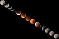 Total lunar eclipse Royalty Free Stock Photo
