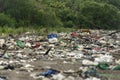 Total pollution on a Tropical pacific beach, Panama