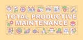 Total productive maintenance word concepts orange banner