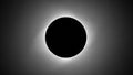 Total Solar Eclipse with Bright Corona Against Dark Sky Royalty Free Stock Photo