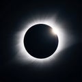 Total Solar Eclipse with Diamond Ring Effect Royalty Free Stock Photo