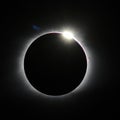 Total Solar Eclipse 2017 With Diamond Ring Effect Royalty Free Stock Photo