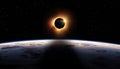 Total solar eclipse. The Moon covers the Sun Royalty Free Stock Photo