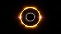 Total Solar Eclipse with Orange Corona. Royalty Free Stock Photo