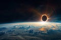 Total Solar Eclipse from Space Royalty Free Stock Photo