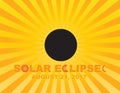2017 Total Solar Eclipse Sun Rays Background vector Illustration Royalty Free Stock Photo