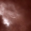 Total Solar Eclipse Totality sliver from FingerLakes NewYorkState Royalty Free Stock Photo