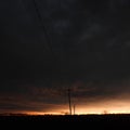 Total Solar Eclipse in upstate NYS showing Western sky illuminated during totality Royalty Free Stock Photo