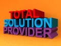 Total solution provider on orange Royalty Free Stock Photo