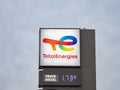 TotalEnergies Sign at a Gas Station