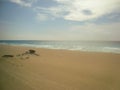 Calm and loneliness in empty beach in Yucatan Mexico