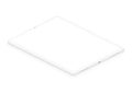 Totally soft isometric white pad tablet. 3d realistic empty screen phone template for inserting any UI interface, test