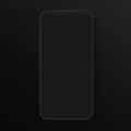 Totally soft realistic black vector smartphone. High quality detailed 3d realistic phone template for inserting any UI